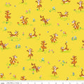 100 Aker Woods Tigger Bounce Yellow Cotton Fabric
