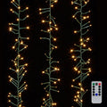 15FT CLUSTER GREEN WIRE W/WHITE LIGHT