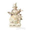 17 inch White Woodland Snowman Statue by Jim Shore