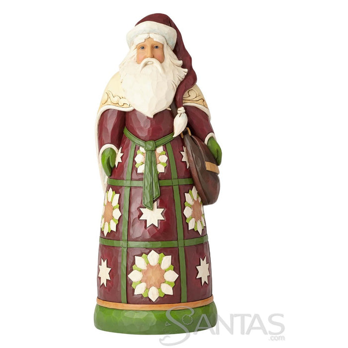 19 inch Santa with Satchel Statue Jim Shore Heartwood Creek