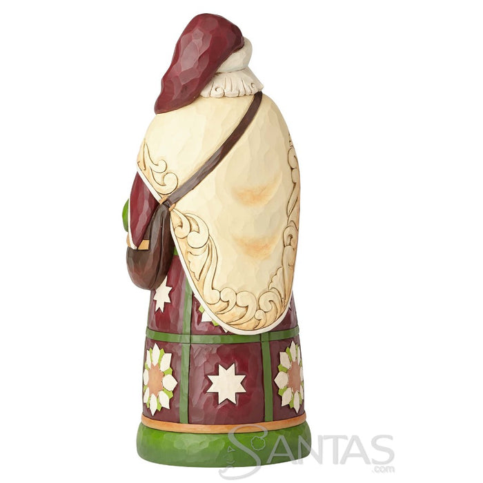 19 inch Santa with Satchel Statue Jim Shore Heartwood Creek