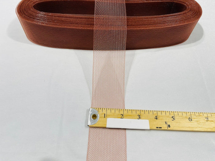 2 Inch Brown Crinoline Horsehair Braid Trim Bridal Fabric Wedding Decor (Choose The Quantity)