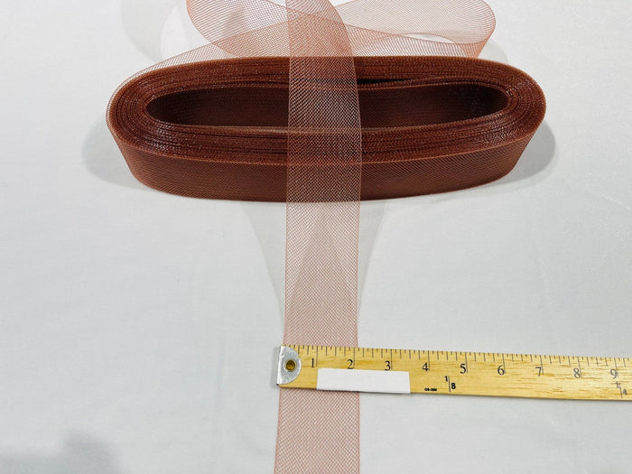 2 Inch Brown Crinoline Horsehair Braid Trim Bridal Fabric Wedding Decor (Choose The Quantity)