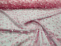 3D Butterfly Design - Pink - Embroidered 3D Butterfly Design On Mesh By Yard