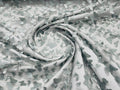 3D Butterfly Design - Silver - Embroidered 3D Butterfly Design On Mesh By Yard