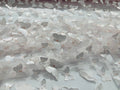 3D Butterfly Design - White/Blush - Embroidered 3D Butterfly Design On Mesh By Yard