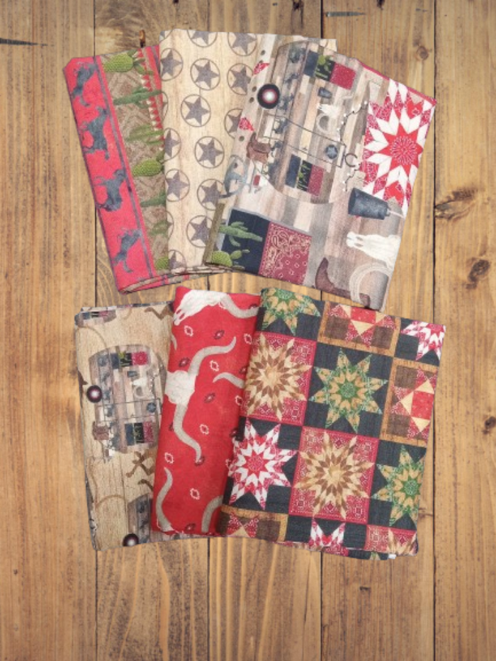 6 Fat Quarters -  Assorted Hold Your Horses Fat Quarter Bundle