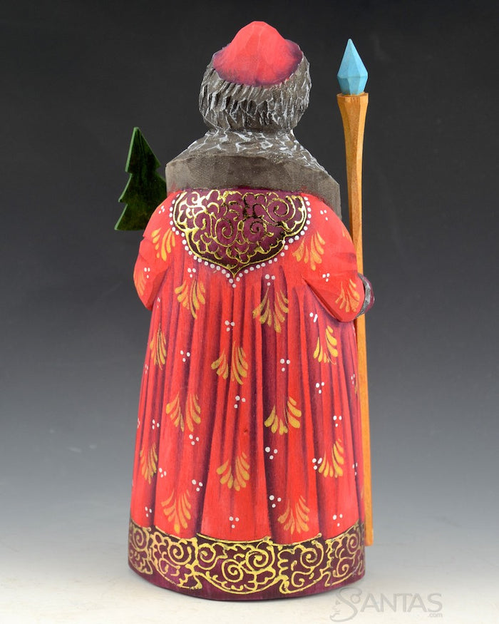 7 inch Russian Santa with Pink Snowmaiden