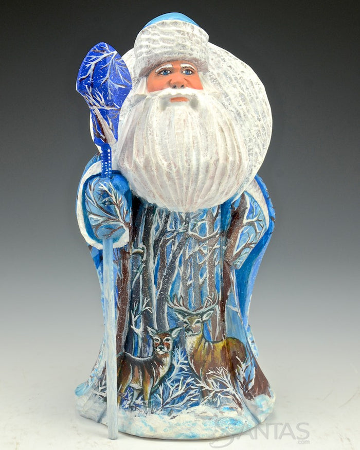 8 inch Scenic Russian Santa with Deer