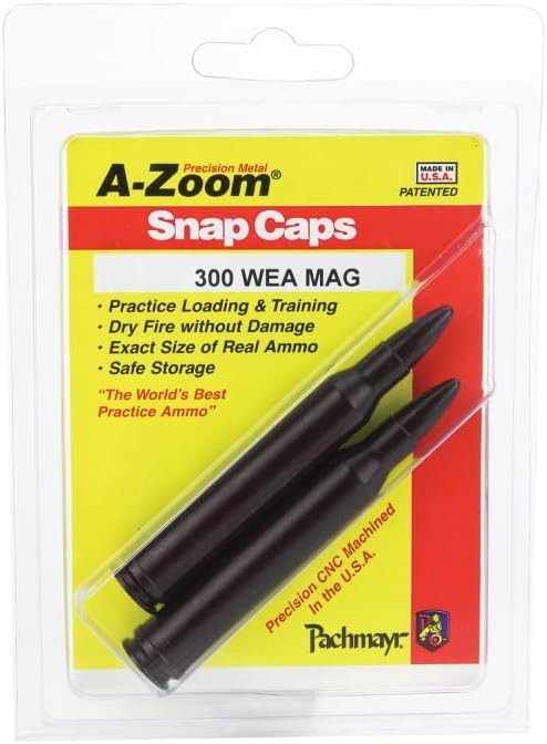 A-Zoom Action Proving Dummy Round 300 Weatherby Magnum Black Pack of 2