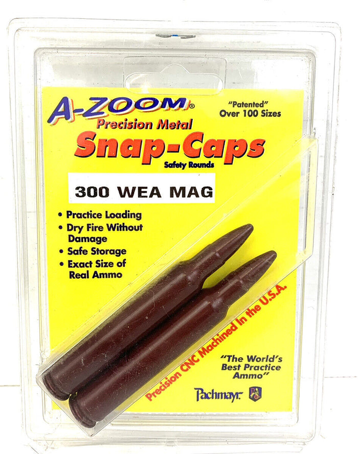 A-Zoom Action Proving Dummy Round 300 Weatherby Magnum Black Pack of 2