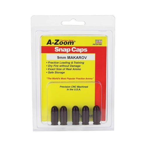 A-Zoom Action Proving Dummy Round 9x18mm (9mm Makarov) Brown Pack of 5