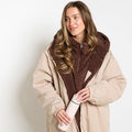 Adults Water Resistant Sherpa Drying Robe - Beige 🇬🇧