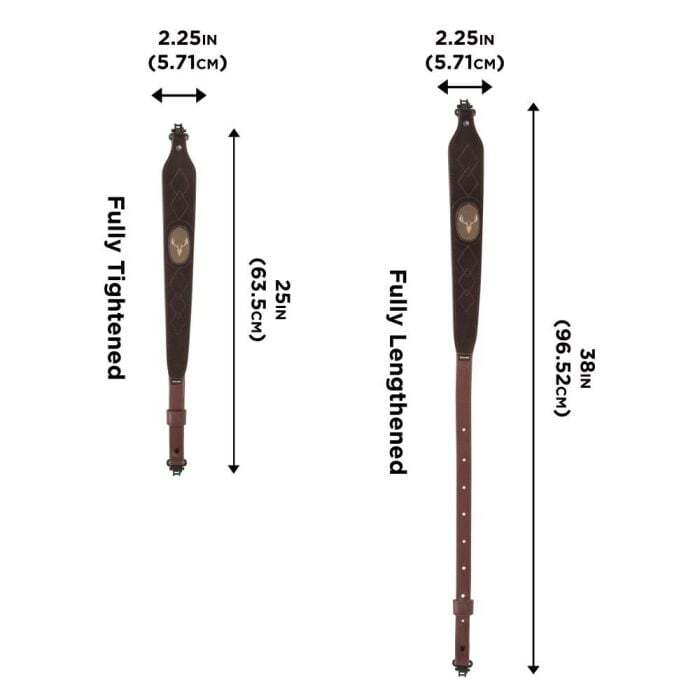 Allen Big Game Rifle Sling  Suede Leather Brown