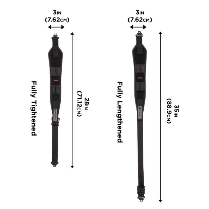 Allen Bullet BakTrak 2-Point Padded Sling with Sling Swivel Nylon and Rubber Black 36"