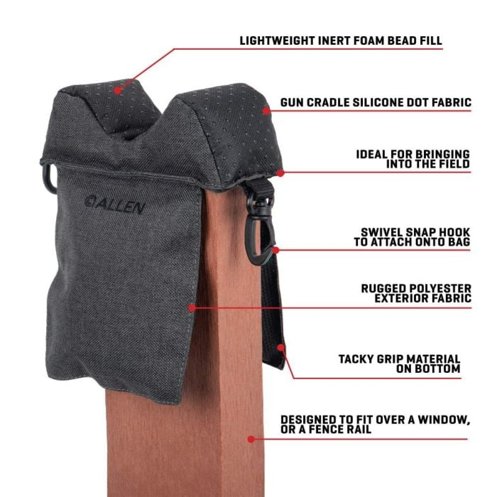 Allen Eliminator Window Mount Shooting Rest Filled Polyester Gray