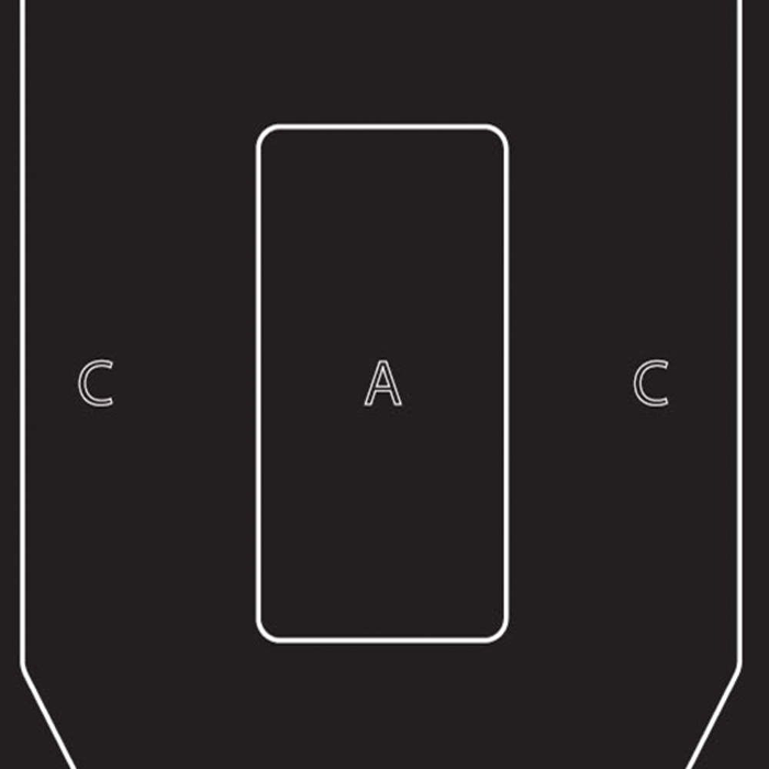 Allen EZ-Aim Half-Size IPSC Silhouette Target 12"x18" Pack of 50