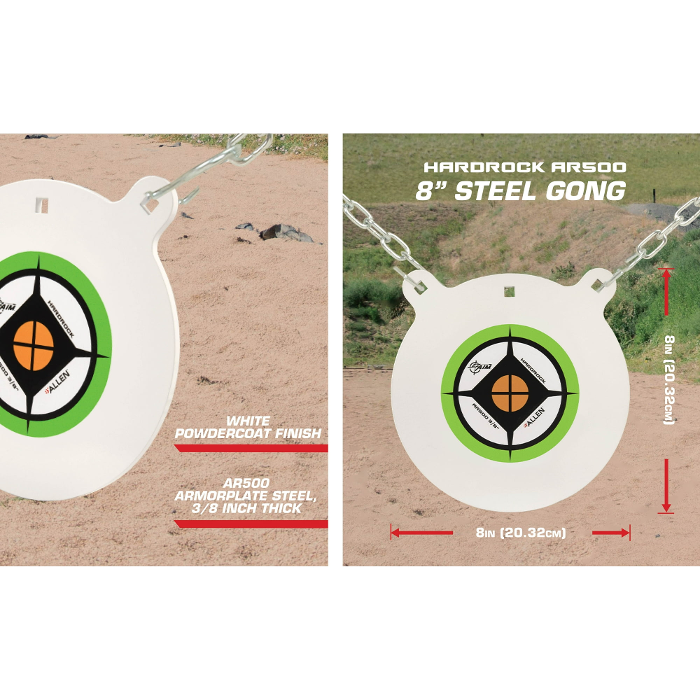 Allen EZ-Aim Hardrock Gong AR500 Steel Target 12"