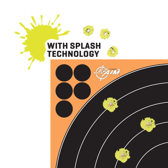 Allen EZ-Aim Splash Bullseye Adhesive Target 12" Pack of 10