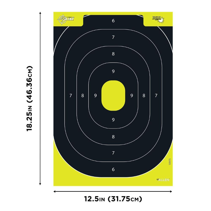 Allen EZ-Aim Splash Reactive Adhesive Target 12"x18" Pad of 30