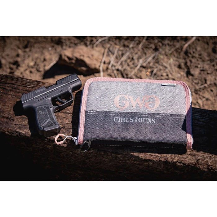 Allen Girls With Guns Roses Are Gold Lockable Pistol Case Rose