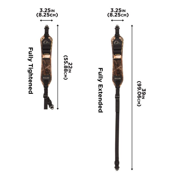 Allen Hypa-Lite Punisher Padded Sling with Sling Swivel Hypalon Realtree Camo 39"
