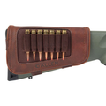 Allen New Castle Cartridge Carrier 223 Remington, 300 Winchester Magnum 7 Rounds Full Grain Leather Brown