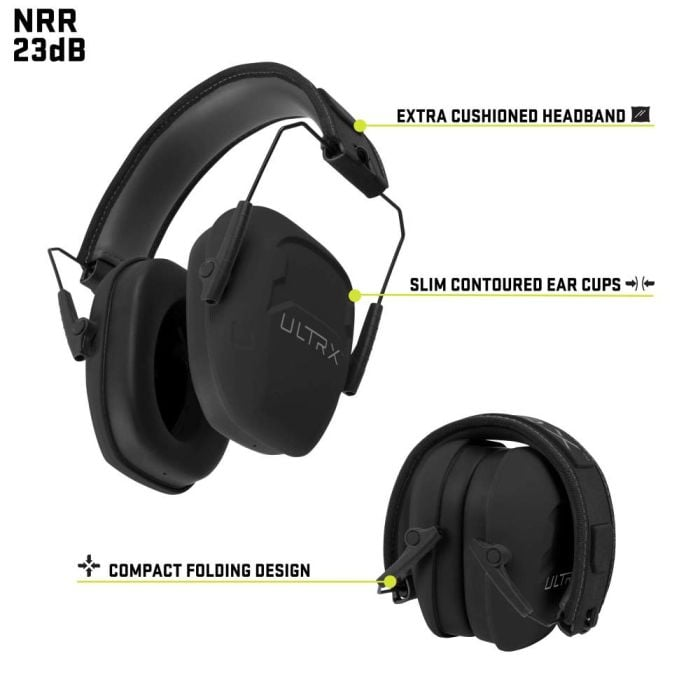 Allen Shield Earmuff (NRR 23) Midnight Gray