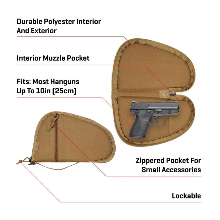 Allen Torrey Lockable 11" Pistol Case Coyote