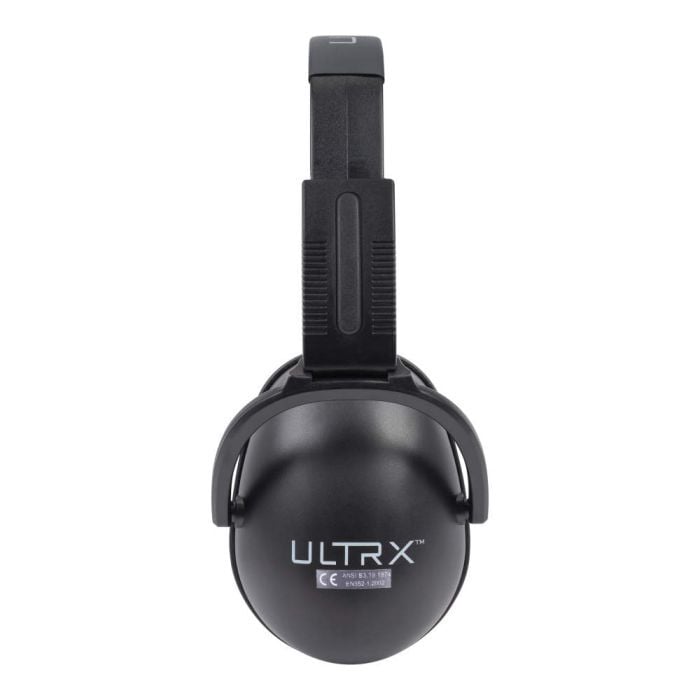 Allen Ultrx Shield  Unisex Shooting Glasses & Ear Muff Combo Black Frame Clear Lens
