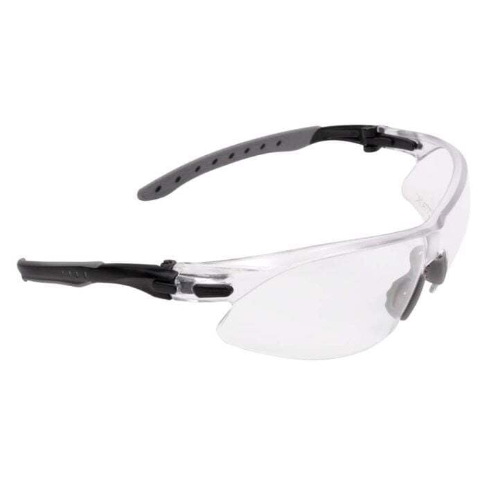 Allen Ultrx Shield  Unisex Shooting Glasses & Ear Muff Combo Black Frame Clear Lens