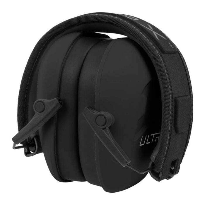 Allen Ultrx Shield  Unisex Shooting Glasses & Ear Muff Combo Black Frame Clear Lens