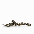 Antique-style metal chain with dark, weathered link links