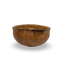 Antique Swedish birch bowl, shallow rounded shape with dark knots and natural grain