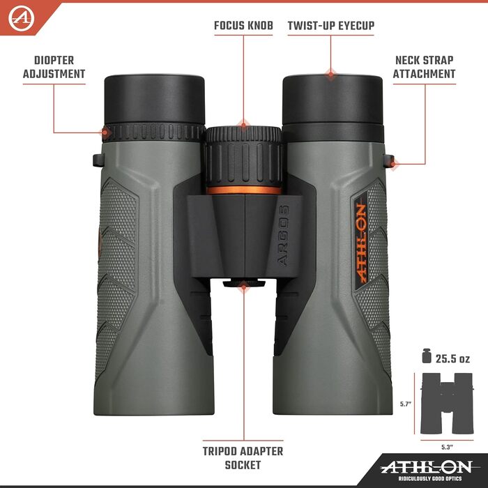 Athlon Optics Argos G2 HD Binoculars 10x42mm Green