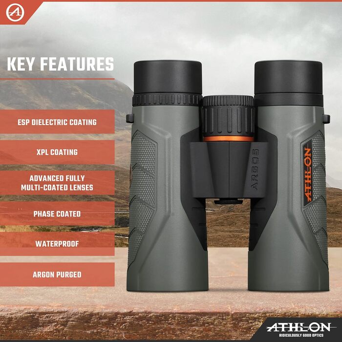 Athlon Optics Argos G2 HD Binoculars 10x42mm Green