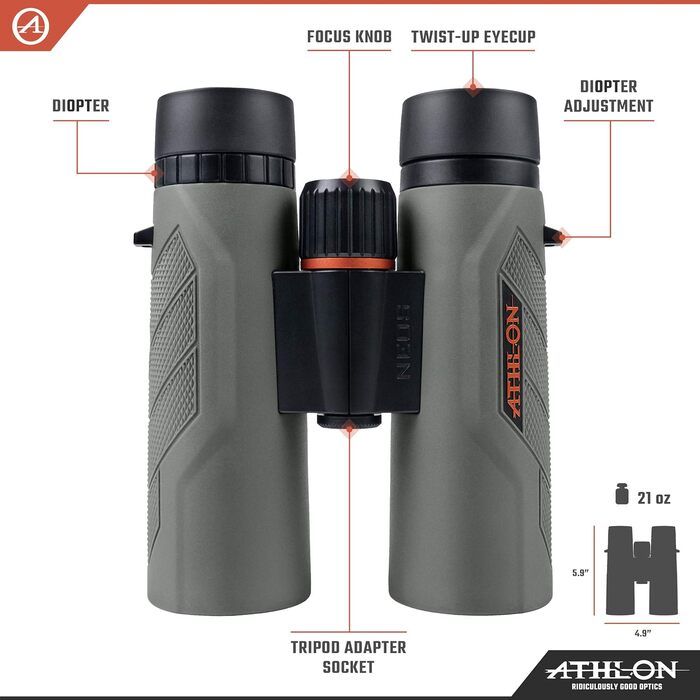 Athlon Optics Neos G2 HD Binoculars 10x42mm Green
