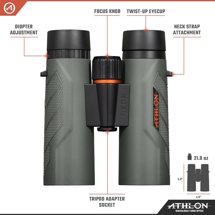 Athlon Optics Neos G2 HD Binoculars 8x42mm Green