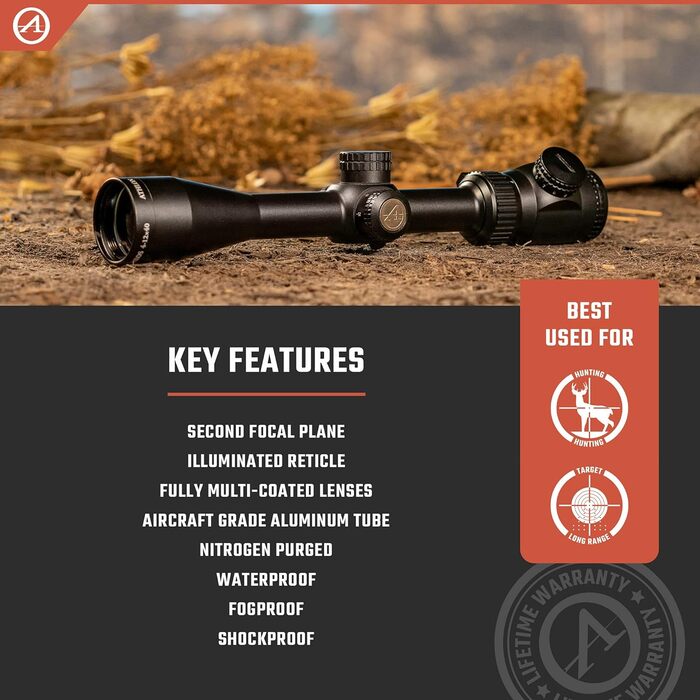 Athlon Optics Neos Rifle Scope 4-12x40mm Illuminated BDC 500 Reticle Black