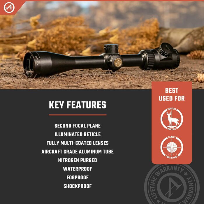 Athlon Optics Neos Rifle Scope 6-18x44mm Illuminated BDC 500 Reticle Black