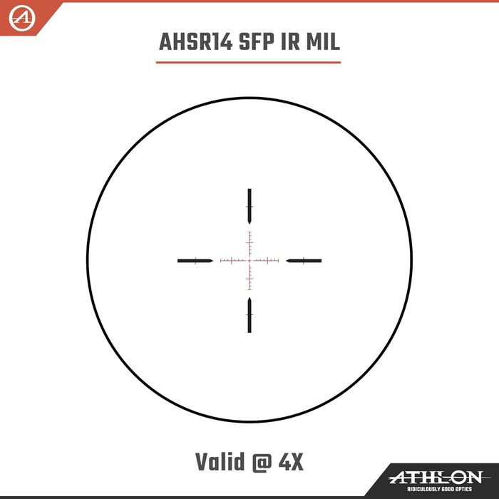 Athlon Optics Talos Gen 2 Rifle Scope 1-4x24mm Illuminated AHSR14 Reticle Black