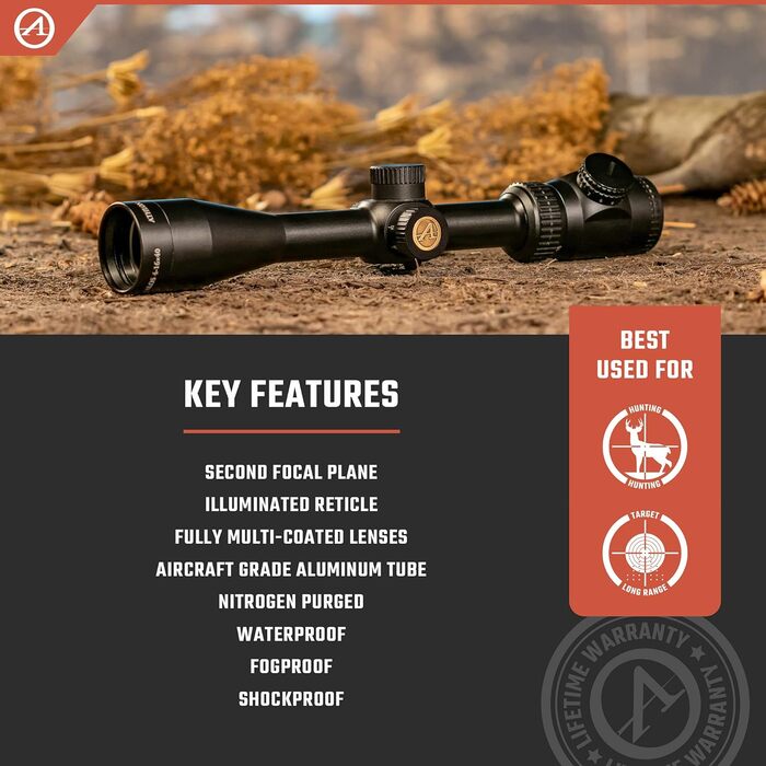 Athlon Optics Talos Rifle Scope 4-16x40mm Illuminated BDC 600 Reticle Black