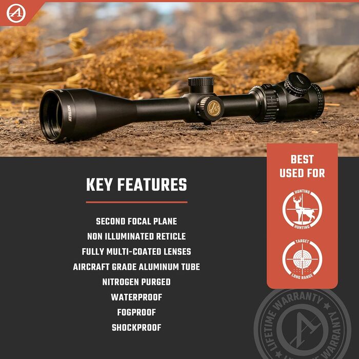 Athlon Optics Talos Rifle Scope 6-24x50mm Illuminated BDC 600 Reticle Black