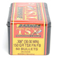 Barnes .308 Diameter 150 Grain Solid Hollow Point TSX 50 Count Bullets