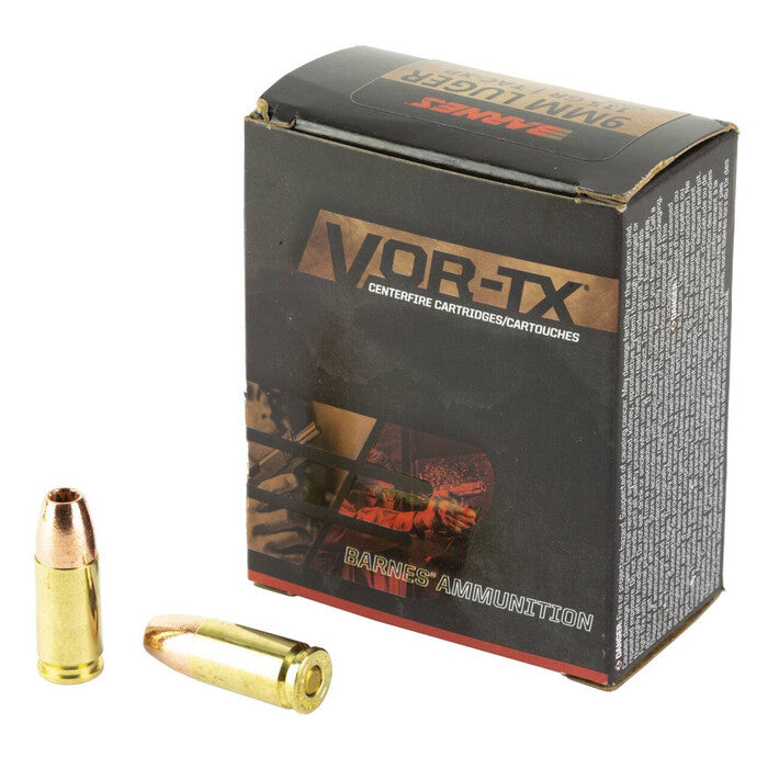 Barnes Ammunition 9mm Luger Barnes XPB Solid Hollow Point 115 Grain 20 Count