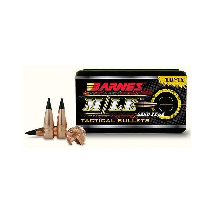 Barnes TAC-TX BT Bullets .243 Diameter 90 Grain Solid Polymer Tip 50 Count