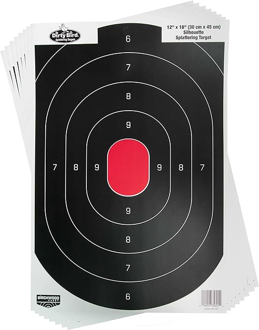 Birchwood Casey Dirty Bird Silhouette Target 12" x 18" Pack of 8