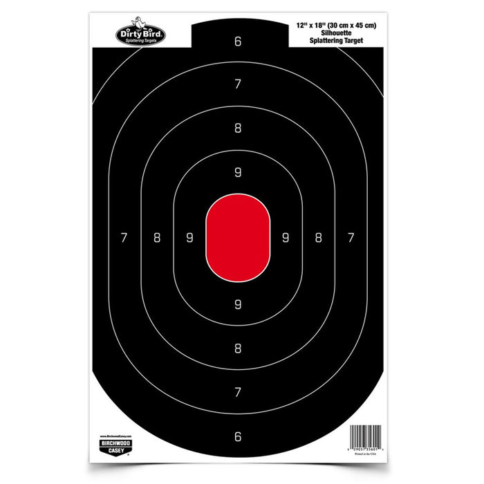 Birchwood Casey Dirty Bird Silhouette Target 12" x 18" Pack of 8