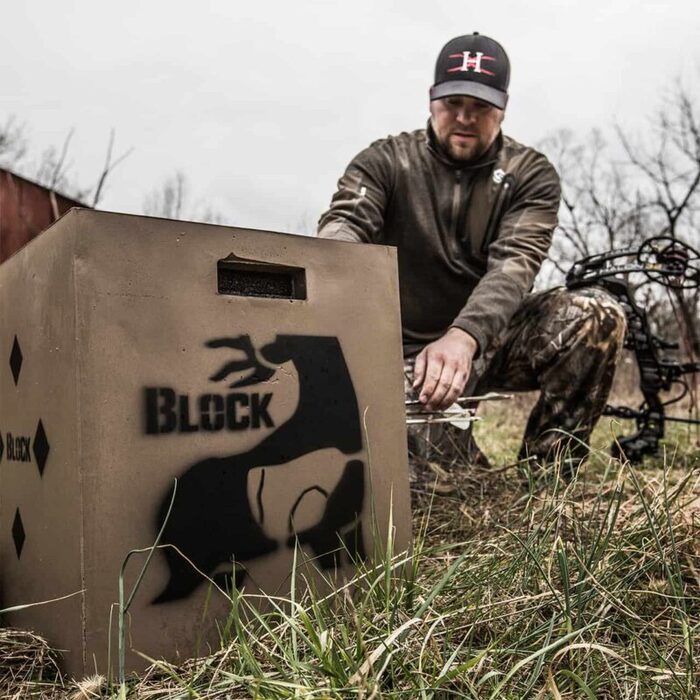 Block 6X6 Foam Archery Target Black, Brown