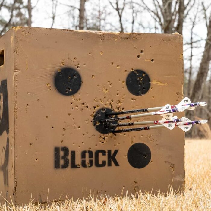 Block 6X6 Foam Archery Target Black, Brown